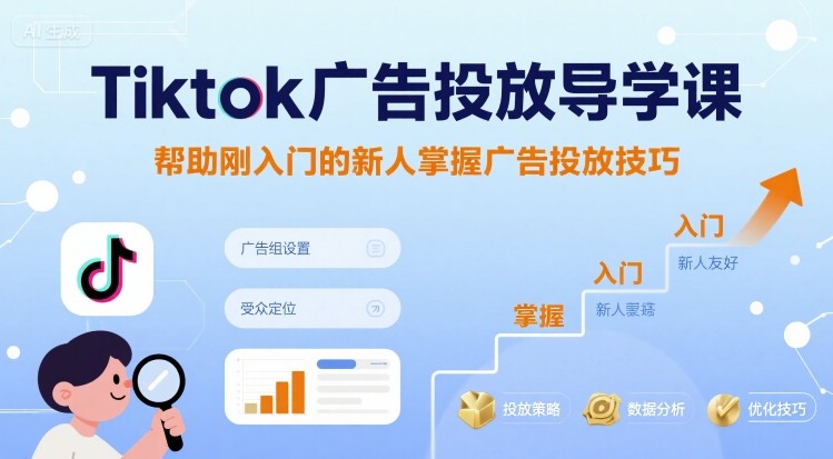 Tiktok广告投放导学课,帮助刚入门的新人掌握广告投放技巧插图 Tiktok广告投放导学课,帮助刚入门的新人掌握广告投放技巧