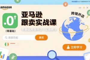 亚马逊跟卖实战课，零基础跨境开店实操教学