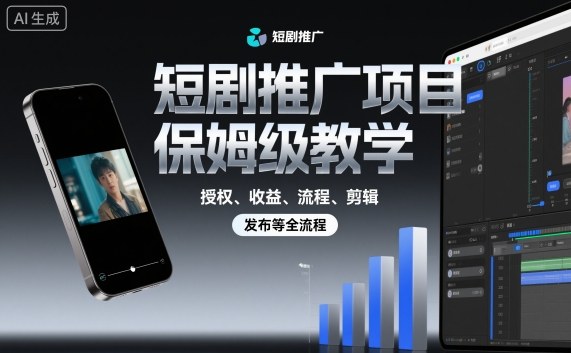 短剧推广项目保姆级教学,授权、收益、流程、剪辑,发布等全流程插图 短剧推广项目保姆级教学,授权、收益、流程、剪辑,发布等全流程