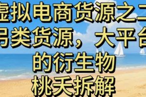虚拟电商之二—另类的货源，大平台的衍生物