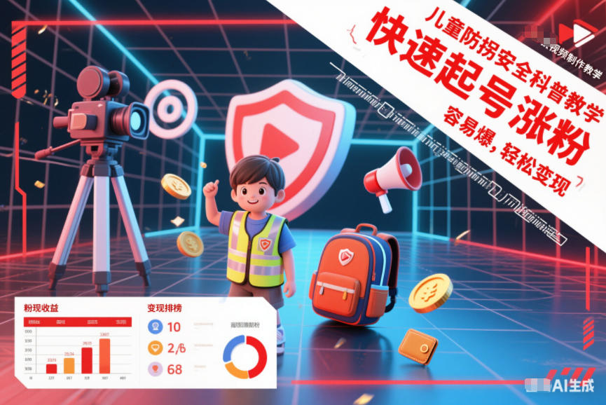 儿童防拐安全科普知识视频制作教学,快速起号涨粉,容易爆,轻松变现插图 儿童防拐安全科普知识视频制作教学,快速起号涨粉,容易爆,轻松变现