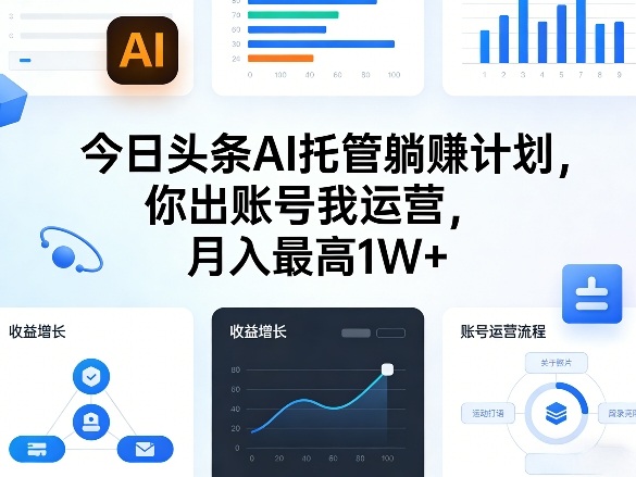 今日头条AI托管躺賺计划,你出账号我运营,月入最高1W+【揭秘】插图 今日头条AI托管躺賺计划,你出账号我运营,月入最高1W+【揭秘】